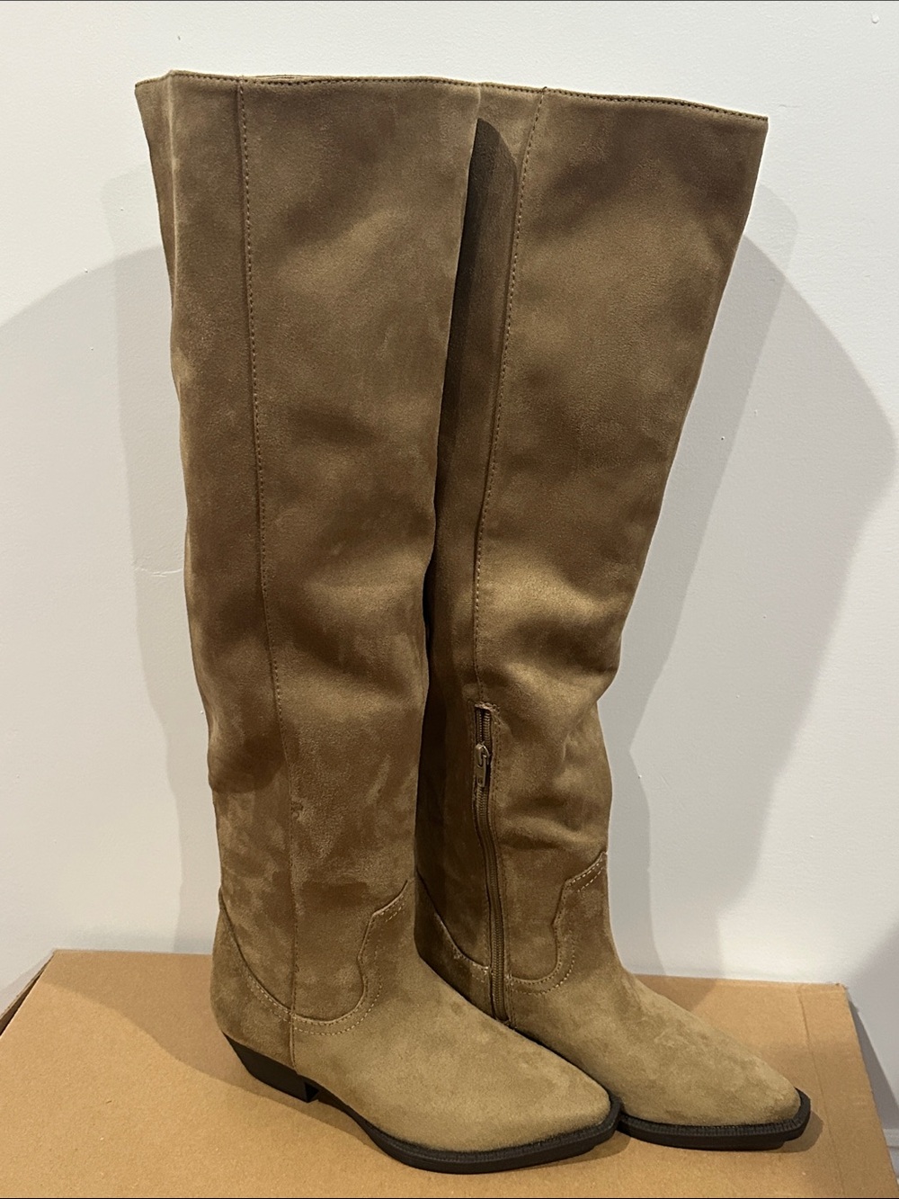 Women's Faux Suede Western Over The Knee Boots Size 7